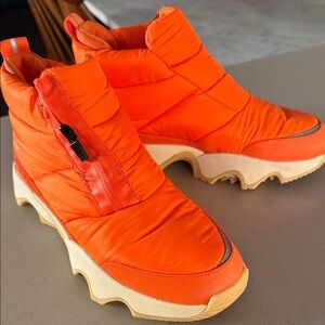 Sorel Vibrant Orange Quilted Boots